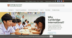 Desktop Screenshot of cambridgeinternational.org